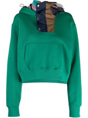 Medvilninis džemperis su gobtuvu Kolor žalia