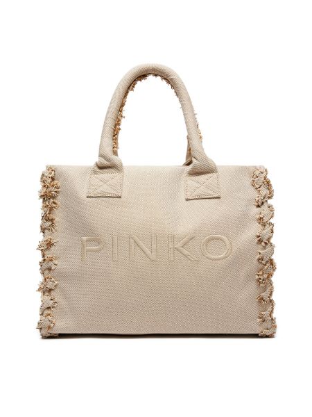 Nákupná taška Pinko béžová
