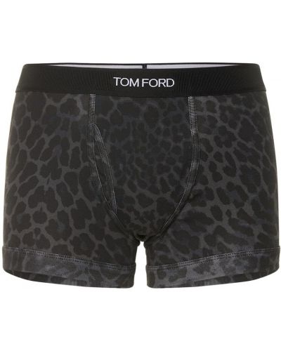 Bavlnené boxerky s potlačou s leopardím vzorom Tom Ford
