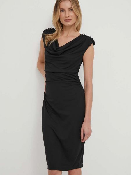 Sukienka mini dopasowana Lauren Ralph Lauren czarna