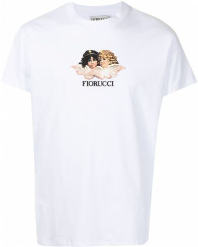 Camiseta con estampado Fiorucci blanco