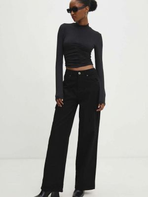 Jeansy z wysoką talią Answear Lab czarne