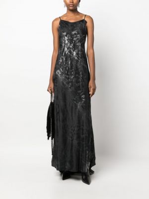 Jedwabna sukienka wieczorowa w abstrakcyjne wzory Atu Body Couture