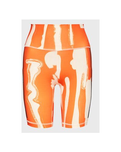 Pantaloni scurți de sport slim fit Adidas Performance portocaliu