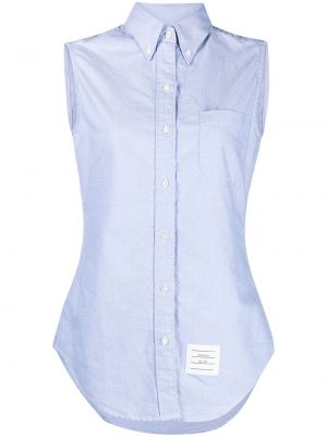 Camisa con botones sin mangas Thom Browne azul