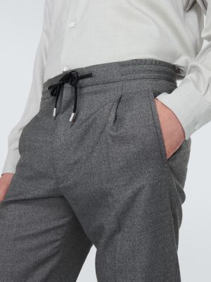 Pantalones de lana Lardini gris