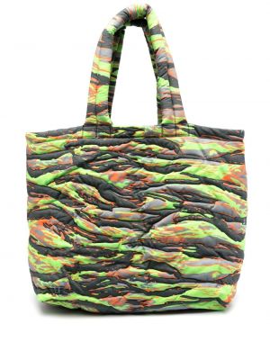 Shopper handtasche mit print mit camouflage-print Erl