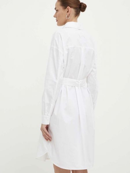 Oversized pamut mini ruha Armani Exchange fehér