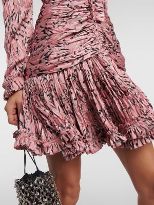 Kleid mit print Rabanne pink