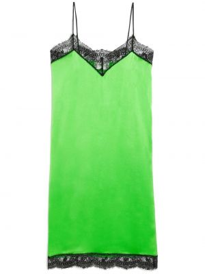 Obleka s čipko Ami Paris zelena