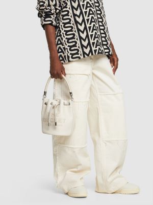 Bolso clutch de cuero de algodón Marc Jacobs