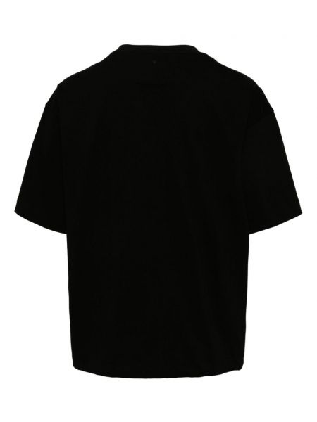 Koszulka bawełniana z kieszeniami Solid Homme czarna