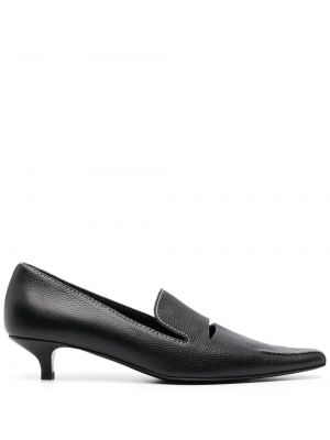 Полуотворени обувки с ток Toteme черно