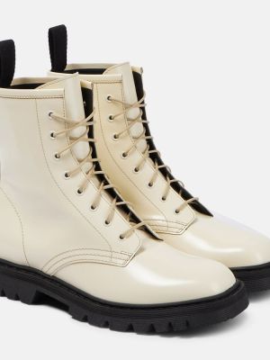 Leder ankle boots The Row weiß