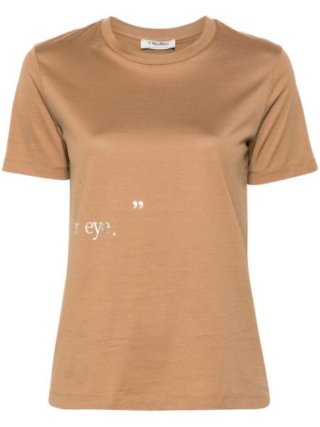 Puuvillased t-särk 's Max Mara pruun