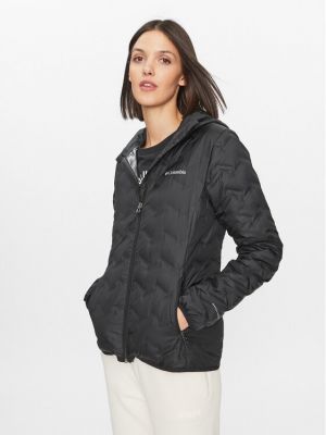 Pernata jakna s kapuljačom Columbia crna