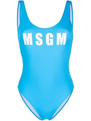 Bañador con estampado Msgm azul