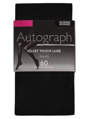 Womens Autograph 60 Denier Velvet Touch Luxe Tights - Black, Black