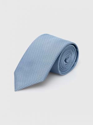 Копринена вратовръзка Boss синьо