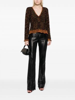 Tweed pullover mit v-ausschnitt Chanel Pre-owned schwarz