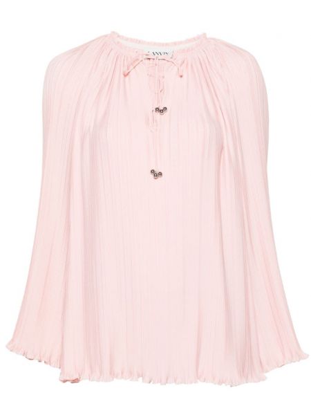Плисирана блуза Lanvin розово