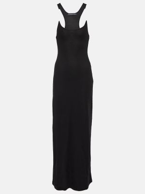 Βαμβακερή μάξι φόρεμα Y Project μαύρο