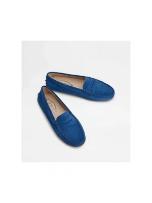 Loafers de ante con tachuelas Tod's azul