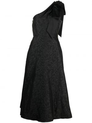 Večernja haljina s cvjetnim printom Kate Spade crna