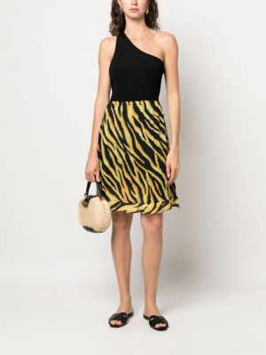 Pruhované sukně s potiskem s tygřím vzorem Versace Pre-owned