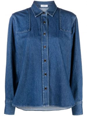 Džinsa krekls ar garām piedurknēm Closed zils