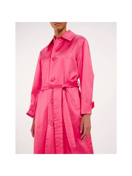 Elegante trenca de raso Ines De La Fressange Paris rosa