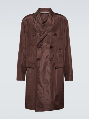 Jedwabny płaszcz Valentino brązowy