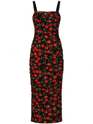 Midi šaty s potiskem Dolce & Gabbana