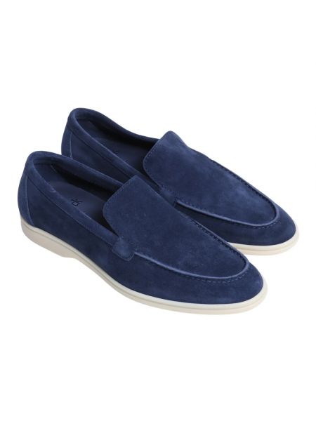 Loafers zamszowe Berwick niebieskie
