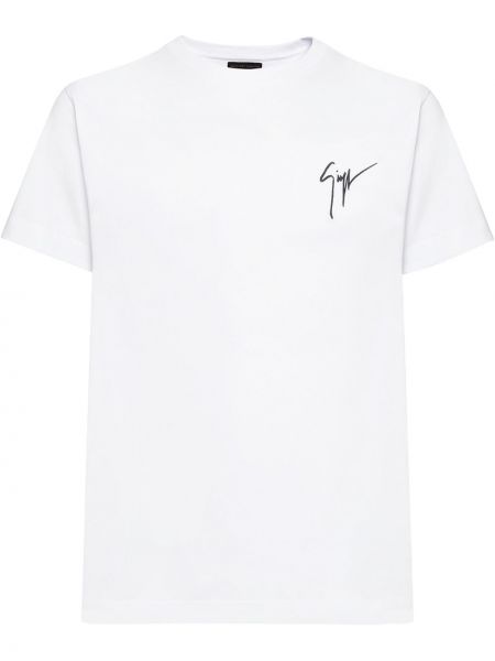 T-shirt brodé Giuseppe Zanotti blanc