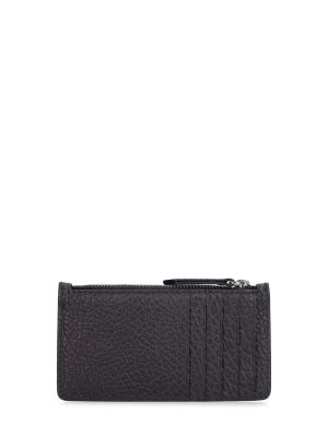 Kožená peněženka na zip Maison Margiela černá