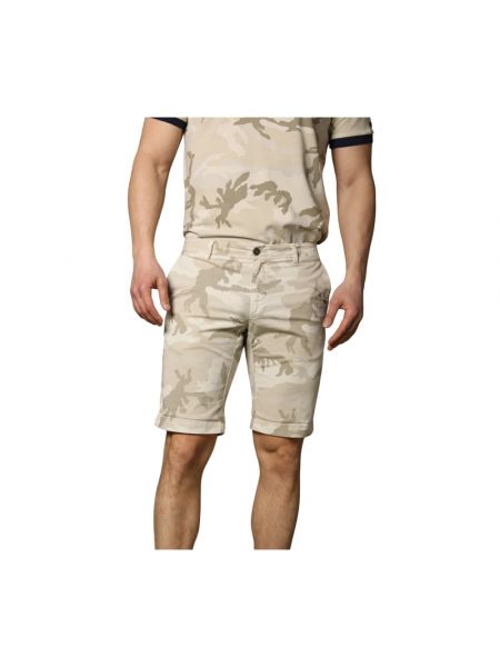 Slim fit shorts mit camouflage-print Mason's beige