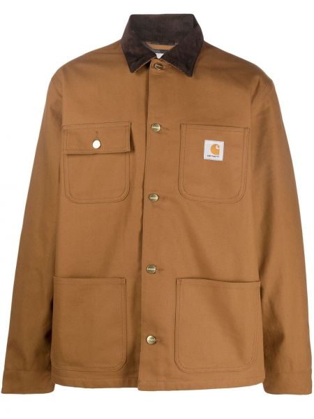 Bomull lang jakke Carhartt Wip brun