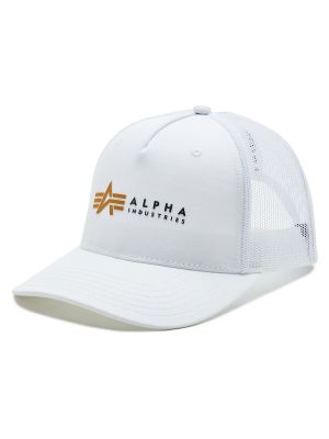Kepurė su snapeliu Alpha Industries balta