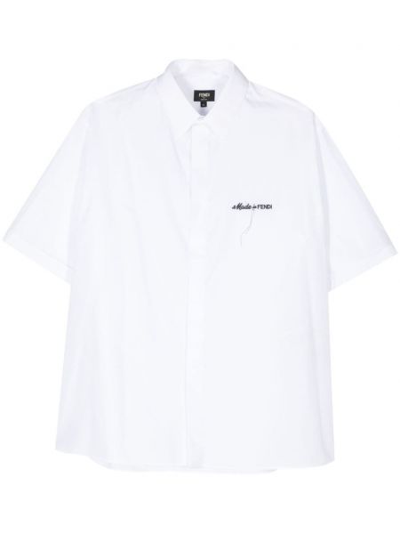 Риза бродирана Fendi бяло