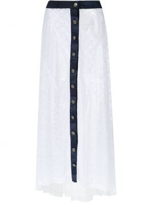 Krajkové dlouhá sukně Amir Slama Bílé