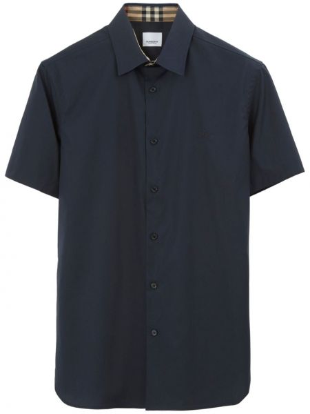 Βαμβακερό πουκάμισο Burberry μαύρο