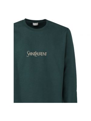 Sudadera con capucha de algodón Saint Laurent verde