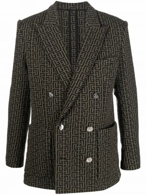 Lang blazer Balmain grønn