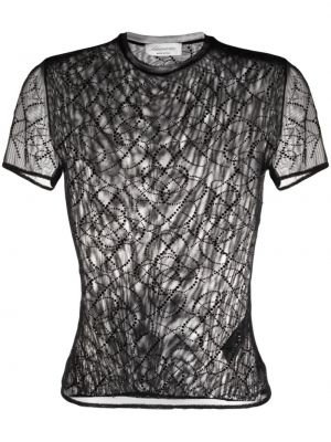T-shirt trasparente Blumarine nero