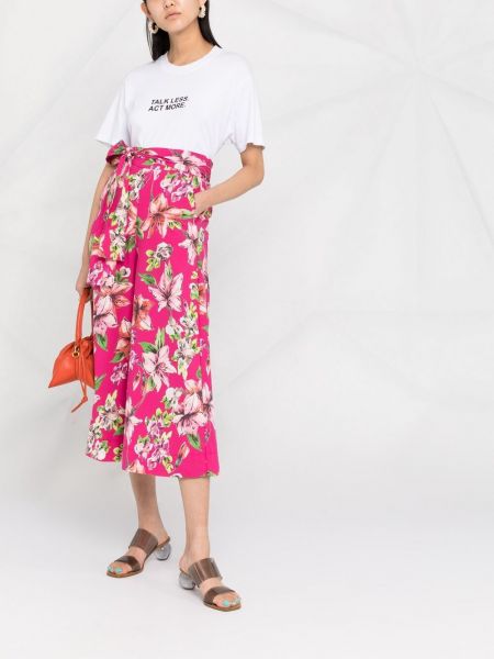 Pantalones culotte de flores Liu Jo rosa