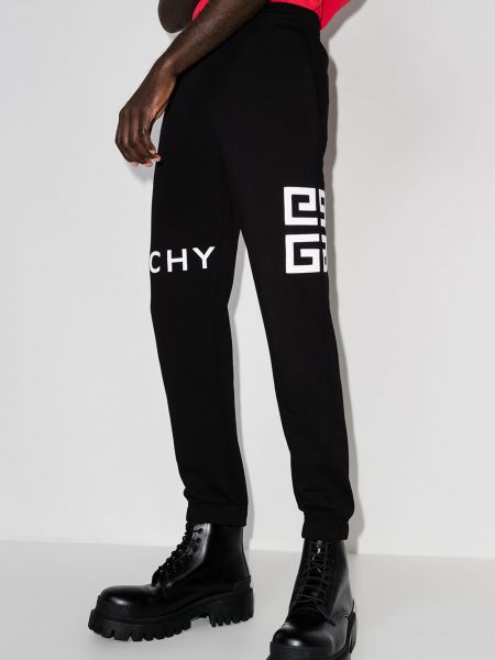 Raštuotos sportinės kelnes Givenchy juoda