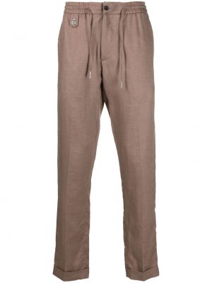 Chinos med broderi Billionaire brun