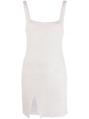 Коктейлна рокля с пайети Oceanus бяло