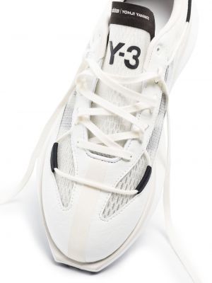 Sneakersy sznurowane koronkowe Y-3 białe